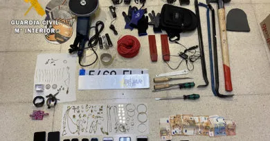 La guardia civil desarticula un grupo criminal dedicados al robo con fuerza en las cosas en domicilios