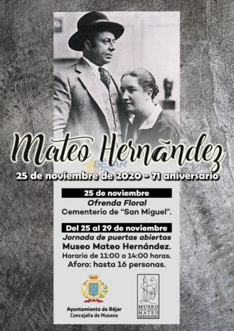 Programación por el 71 aniversario del fallecimiento del escultor Mateo Hernández