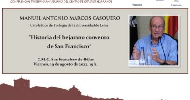 Conferencia sobre la ‘Historia del bejarano convento de San Francisco’ de Manuel Antonio Marcos Casquero