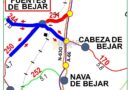 Corte de la carretera DSA-251, desde la N-630 a Fuentes de Béjar