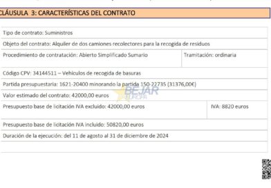 Martín (PP) ya adjudicó en agosto, y por casi 47.000 euros, el alquiler de los 2 camiones de recogida de basura presentados en octubre