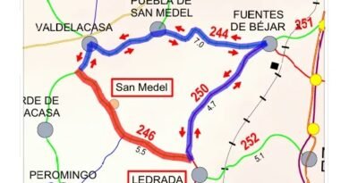 La DSA-246, entre Valdelacasa y Ledrada, permancerá cerrada 5 meses por obras