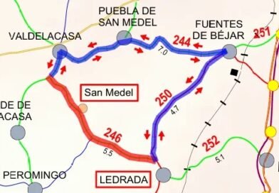 La DSA-246, entre Valdelacasa y Ledrada, permancerá cerrada 5 meses por obras
