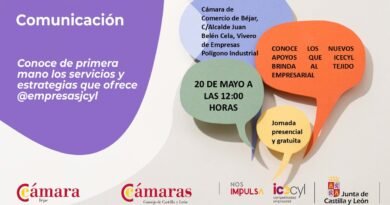 La Cámara de Béjar acogerá una jornada sobre los nuevos apoyos de ICECYL al tejido empresarial La Cámara de Béjar acogerá una jornada sobre los nuevos apoyos de ICECYL al tejido empresarial