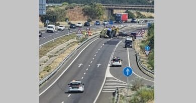 Tres heridos en un accidente de tráfico en la A-66, a la altura de Cabeza de Béjar