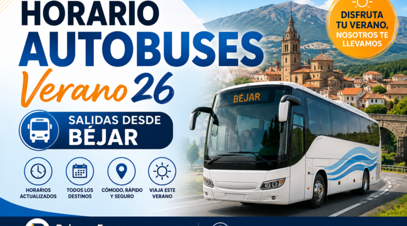 Béjar en Europa unifica todos sus horarios de autobús para el verano
