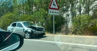 Herido un joven tras volcar su coche en la A-66 a su paso por Cantagallo