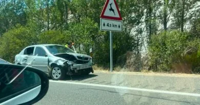 Herido un joven tras volcar su coche en la A-66 a su paso por Cantagallo