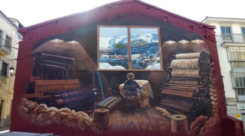 Béjar inmortaliza su tradición textil en un gran mural