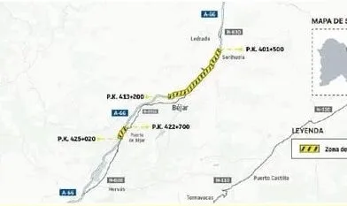 Transportes formaliza la rehabilitación estructural de la A-66 entre Sorihuela y Cáceres
