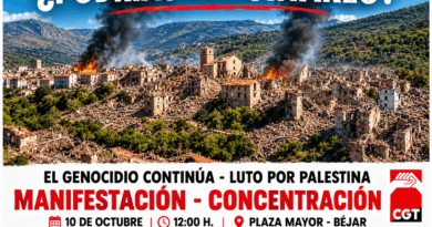 Manifestación en Béjar de luto por Palestina el 10 de octubre Manifestación en Béjar de luto por Palestina el 10 de octubre